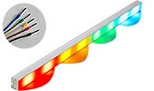 Светильник для цветомузыки светодиодный диммируемый DI4-400W-8L-1000x50-RB