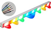 Светильник для цветомузыки светодиодный диммируемый DI4-400W-8L-1000x50-RR