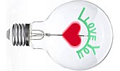 Лампа неоновая LN-2W-R80-E27-Love